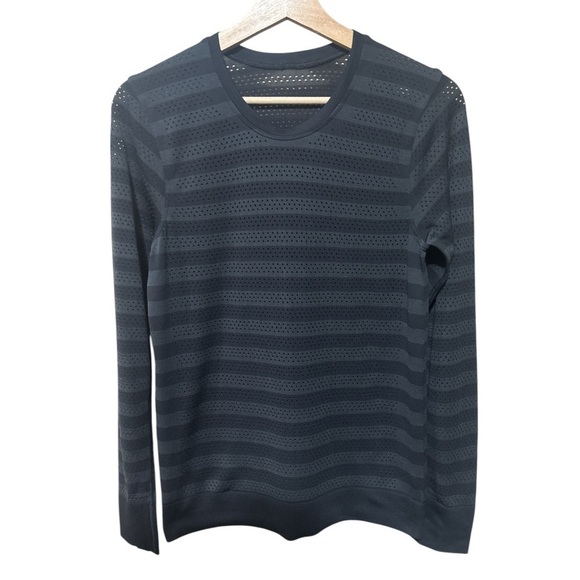 EUC - Lululemon Breeze By Long Sleeve - Striped Top - 6 - Picture 3 of 6